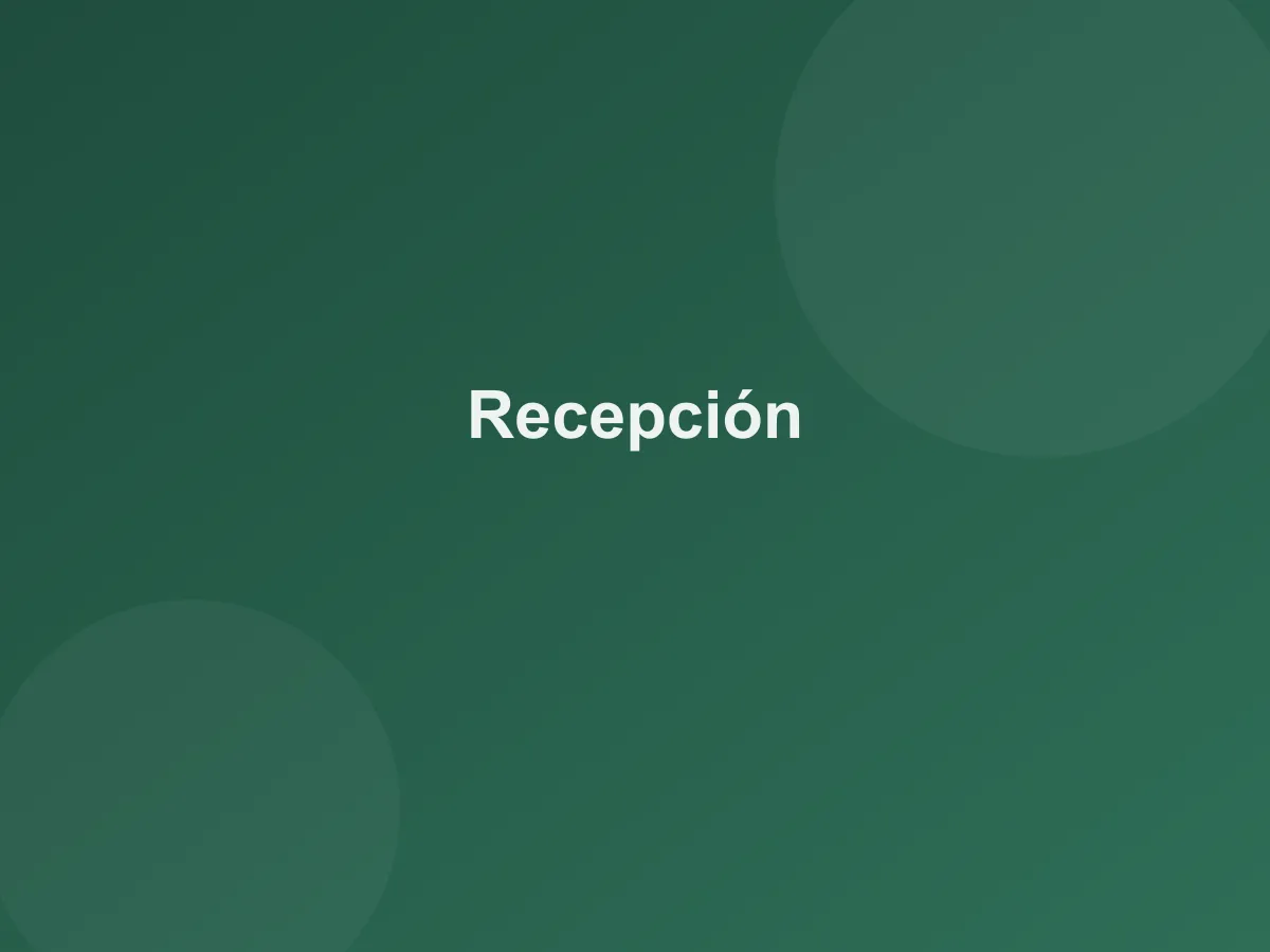 Recepción de la clínica